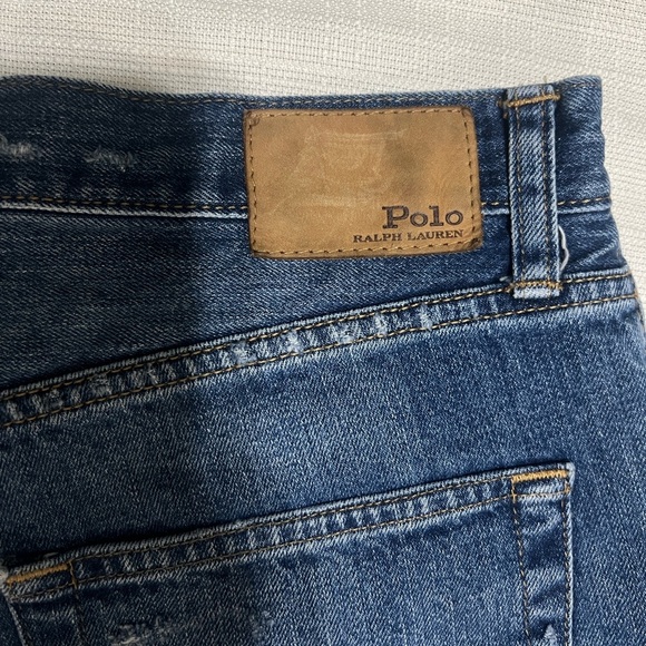 Polo Ralph Lauren Blue Low Rise Y2K Denim Shorts Size 28 - Picture 8 of 10